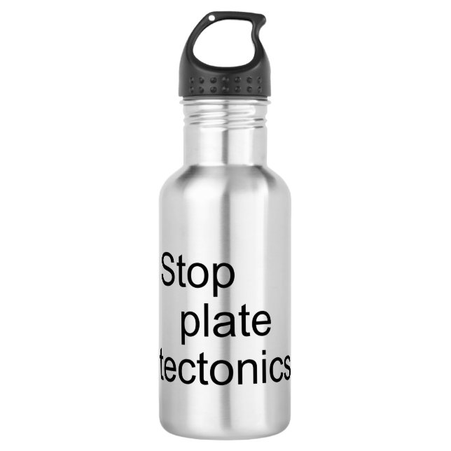 Stoppschildktonik Edelstahlflasche (Vorderseite)