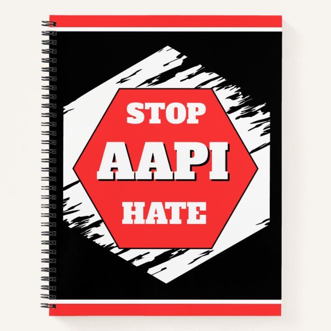 Stoppt AAPI-Hass Rechteckig Notizbuch (Vorderseite)