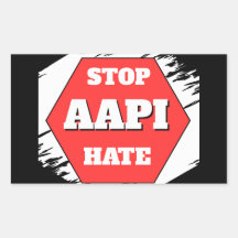 Stoppt AAPI-Hass Rechteckig