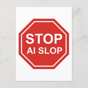 Stoppt AI-Schund Postkarte