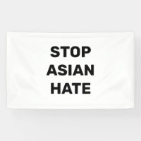 Stoppt Asiatisches Hass schwarz und weiß