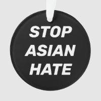 Stoppt Asiatisches Hass Schwarz-Weiß-Typografie