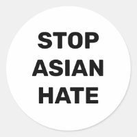 Stoppt asiatisches Hass, Schwarz-weißer klassische