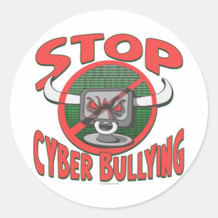 Stoppt Cyber-Mobbing Anti-Cyberbully Gear Runder Aufkleber
