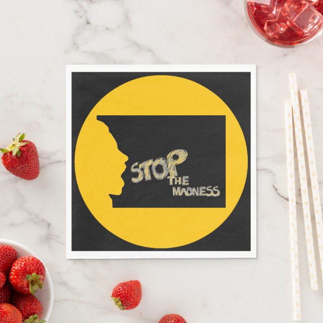 Stoppt das Madness Paper Napkin Serviette (Beispiel)