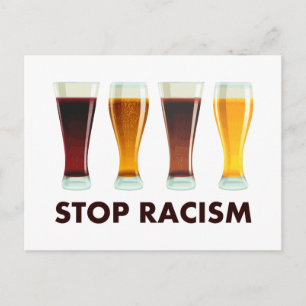 Stoppt den Alkoholrassismus Bienengleichheit Postkarte
