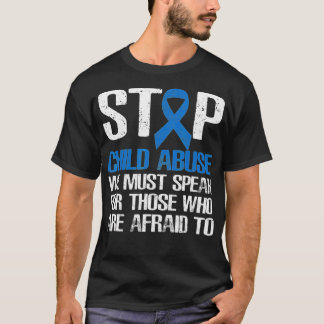 Stoppt den Blauen Schleifen-Kampf gegen Kindermiss T-Shirt