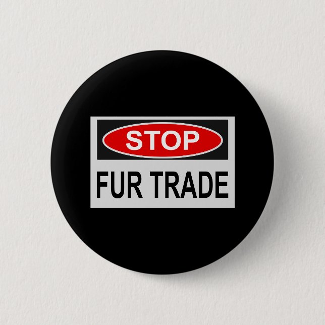 Stoppt den Handel Schild rot Button (Vorderseite)