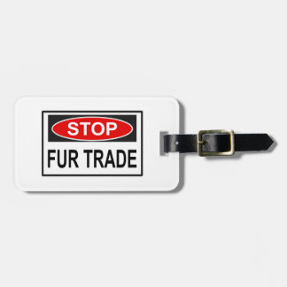 Stoppt den Handel Schild rot Gepäckanhänger