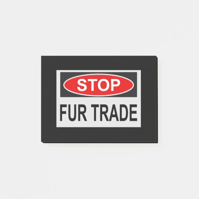Stoppt den Handel Schild rot Post-it Klebezettel (Vorderseite)