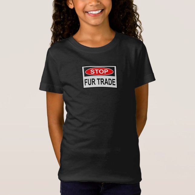 Stoppt den Handel Schild rot T-Shirt (Vorderseite)