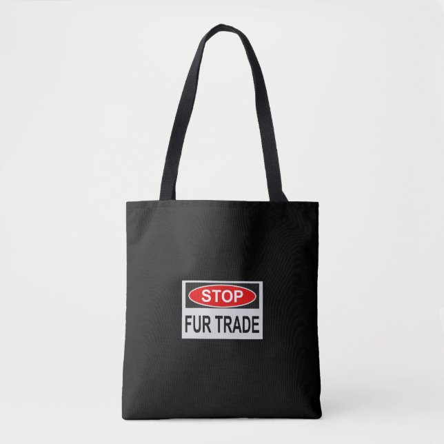 Stoppt den Handel Schild rot Tasche (Vorderseite)
