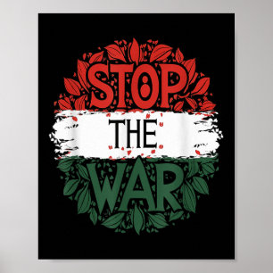 Stoppt den Krieg, den Krieg, das freie Palästina,  Poster