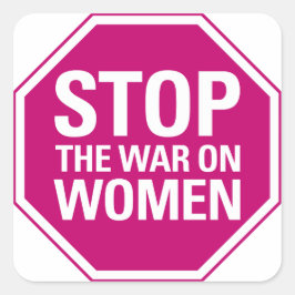Stoppt den Krieg gegen Frauen Quadratischer Aufkleber