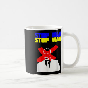 Stoppt den Krieg gegen Putin mit ukrainischer Flag Kaffeetasse