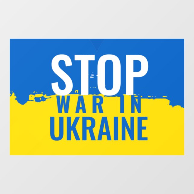 Stoppt den Krieg in der Ukraine Fensteraufkleber (Blatt)