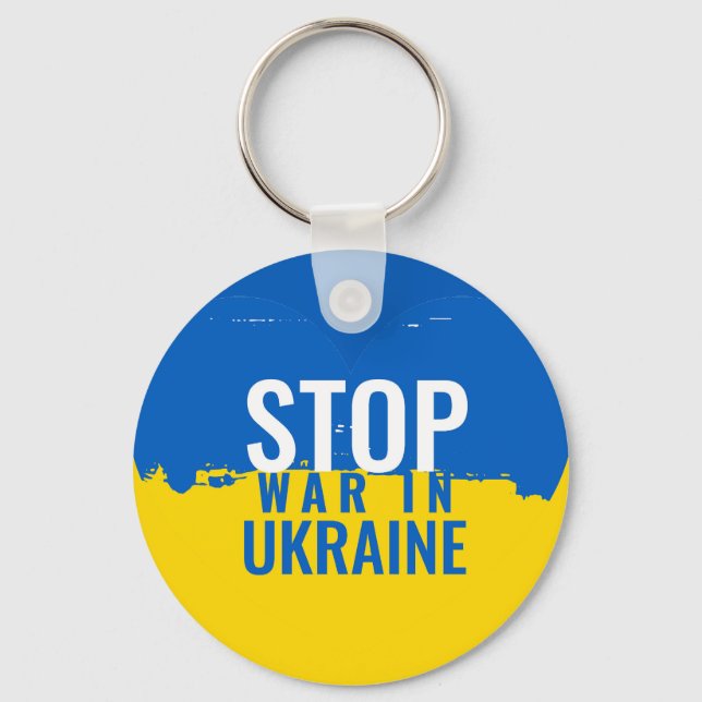 Stoppt den Krieg in der Ukraine. Unterstützung der Schlüsselanhänger (Vorderseite)