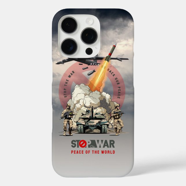 Stoppt den Krieg | iPhone 16 Pro Hülle (Rückseite)