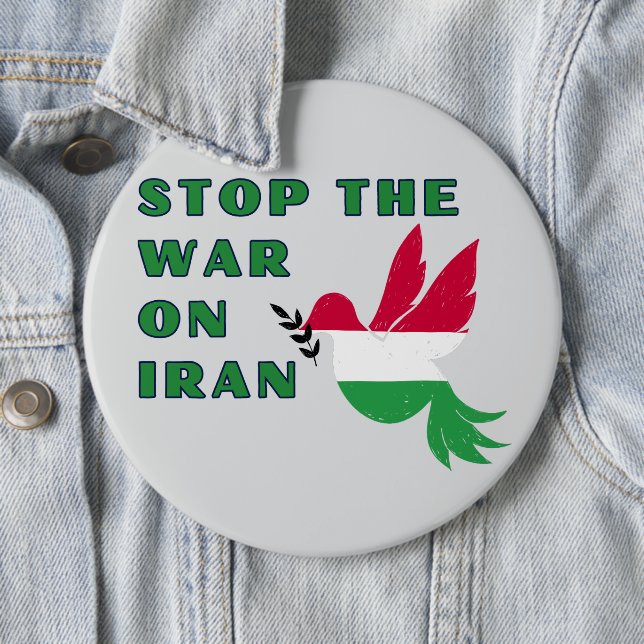 Stoppt den Krieg Knopf Button (Beispiel)