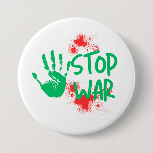 Stoppt den Krieg – Kühnes Handabdruck Anti-Kriegs- Button