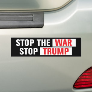 Stoppt den Krieg Stoppt Trump Antikrieg Autoaufkleber