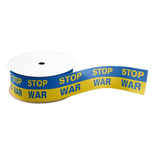Stoppt den Krieg Ukraine Ripsband (Spule)