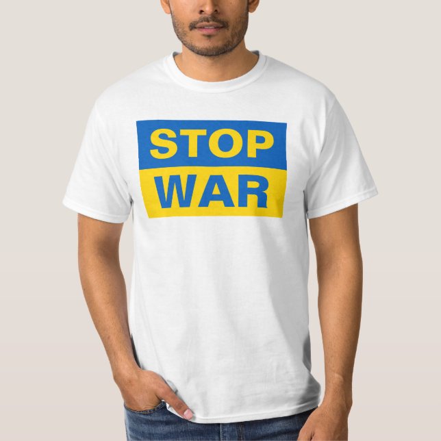 Stoppt den Krieg Ukraine T-Shirt (Vorderseite)