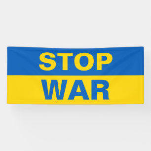Stoppt den Krieg Ukraine ukrainisches Banner
