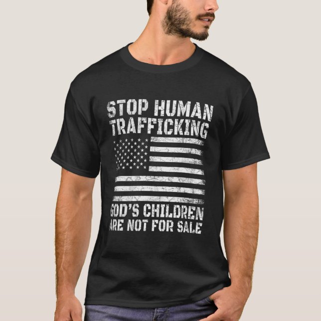 Stoppt den Menschenhandel Gottes Kinder sind nicht T-Shirt (Vorderseite)