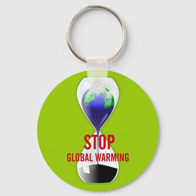 Stoppt den Schlüsselanhänger der globalen Erwärmun (Vorderseite)