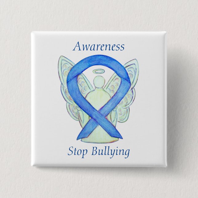 Stoppt die Buttons "Bullying Awareness Ribbon Cust (Vorderseite)