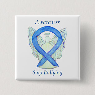 Stoppt die Buttons "Bullying Awareness Ribbon Cust