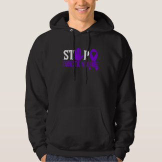 Stoppt die Gewalt Gewalt im Inland lila Hoodie
