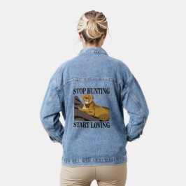 Stoppt die Jagd beginnt Lioness zu lieben Jeansjacke