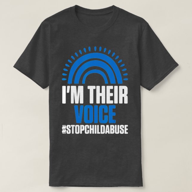 Stoppt die Verhinderung von Kindesmissbrauch Monat T-Shirt (Design vorne)