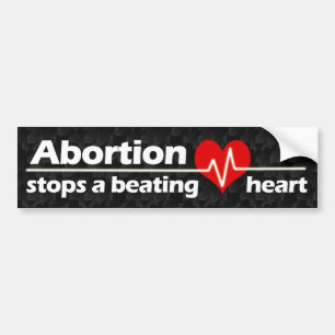 Stoppt einen Herzschlag Pro-Life Abortion Autoaufkleber