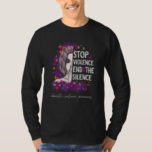Stoppt Gewalt Ende Stille häusliche Gewalt Awaren T-Shirt