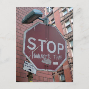 Stoppt Hammerzeit Postkarte