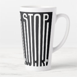 Stoppt Krieg Schwarz und Weiß Motiv Milchtasse