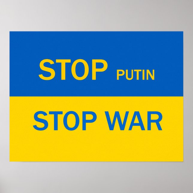 Stoppt Putin, hört das Kriegspopster auf! Poster (Vorne)