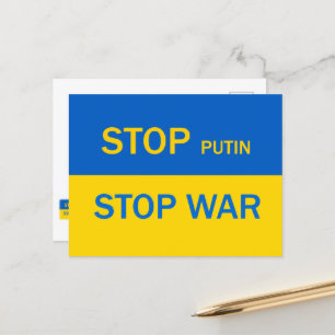Stoppt Putin, hört die Kriegspostkarte auf! Postkarte