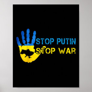 Stoppt Putin Stoppt den Krieg Unterstützt die Ukra Poster