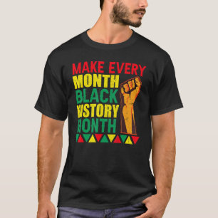 Stoppt Rassismus blette machen jeden Monat schwarz T-Shirt
