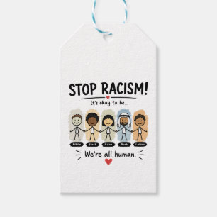 Stoppt Rassismus, wir sind alle Menschen Geschenkanhänger