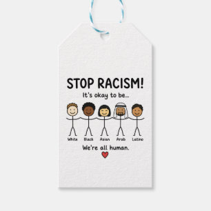 Stoppt Rassismus, wir sind alle Menschen Geschenkanhänger