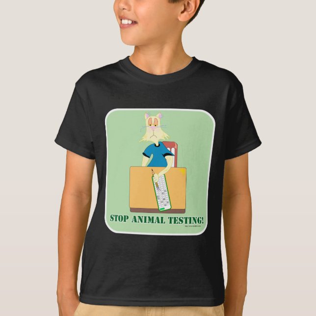 Stoppt Tierversuche! T-Shirt (Vorderseite)