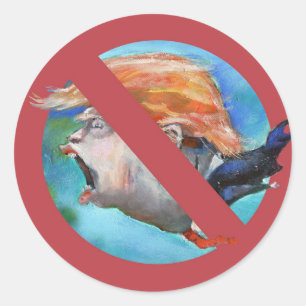 Stoppt Trump Art Unique No Trump Sticker politisch
