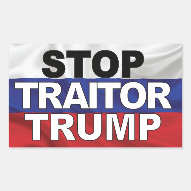 Stoppt Verräter Trump-Sticker Rechteckiger Aufkleber (Vorderseite)
