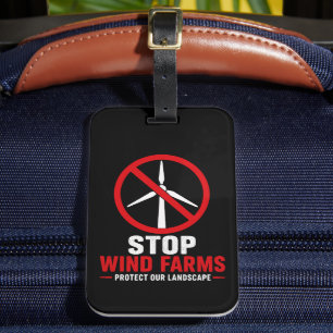 Stoppt Windparks, schützt unsere Landschaft Gepäckanhänger