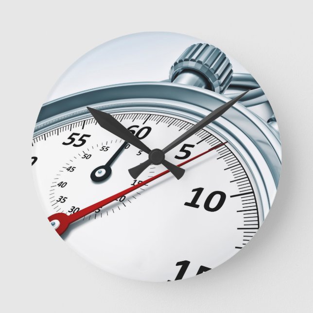 Stoppuhr Runde Wanduhr (Vorderseite)